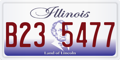IL license plate B235477