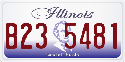 IL license plate B235481
