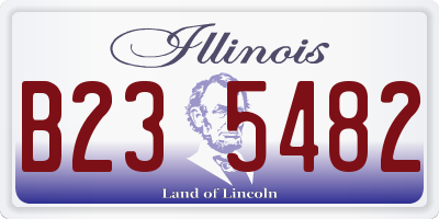 IL license plate B235482