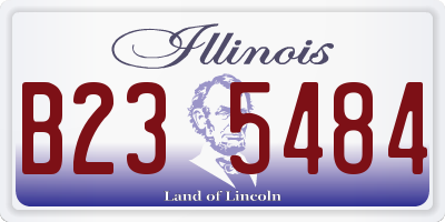 IL license plate B235484