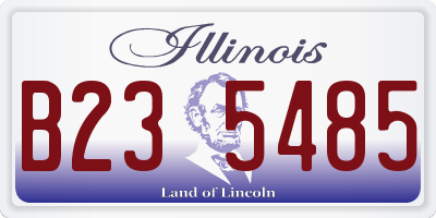 IL license plate B235485