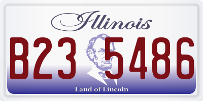 IL license plate B235486