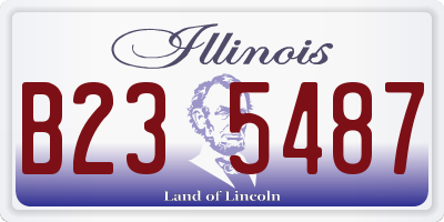 IL license plate B235487