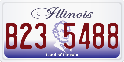 IL license plate B235488