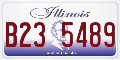 IL license plate B235489