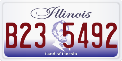 IL license plate B235492