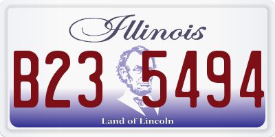 IL license plate B235494