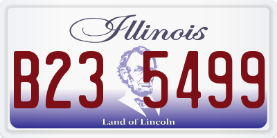 IL license plate B235499