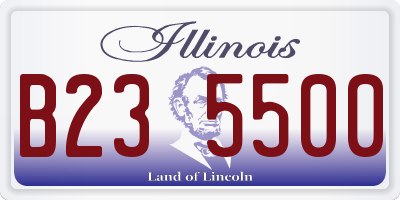IL license plate B235500