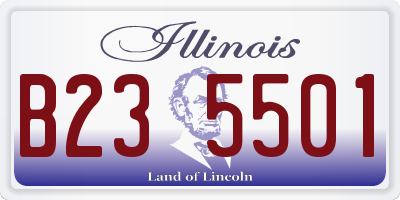 IL license plate B235501