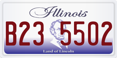IL license plate B235502
