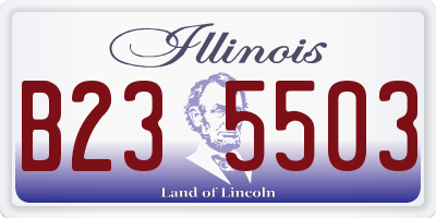 IL license plate B235503