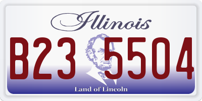 IL license plate B235504