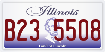 IL license plate B235508