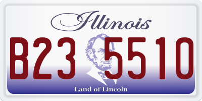 IL license plate B235510