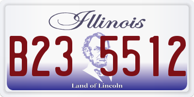 IL license plate B235512