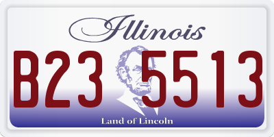 IL license plate B235513