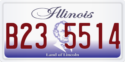 IL license plate B235514