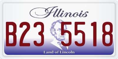 IL license plate B235518