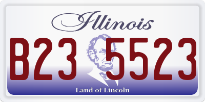 IL license plate B235523