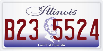 IL license plate B235524