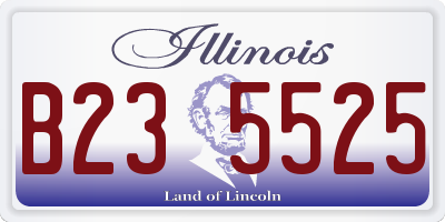 IL license plate B235525