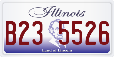 IL license plate B235526
