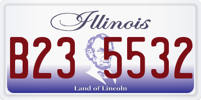 IL license plate B235532