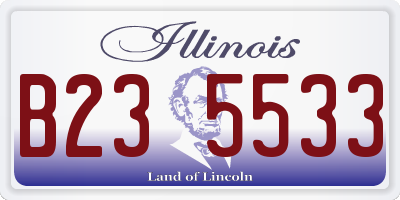 IL license plate B235533