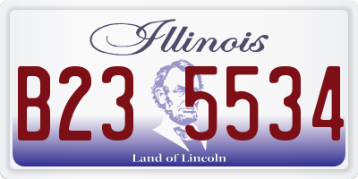 IL license plate B235534