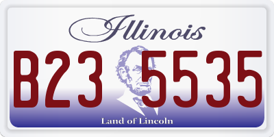 IL license plate B235535