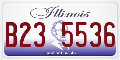 IL license plate B235536