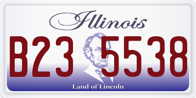 IL license plate B235538