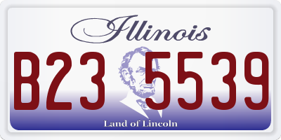 IL license plate B235539