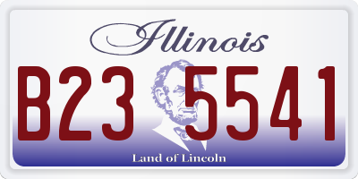 IL license plate B235541