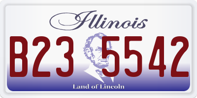 IL license plate B235542