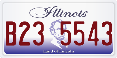 IL license plate B235543