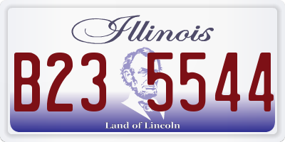 IL license plate B235544