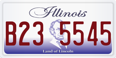IL license plate B235545