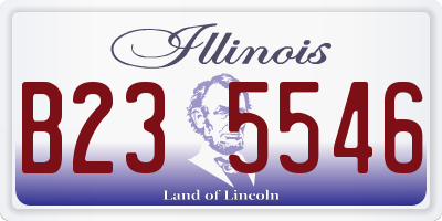 IL license plate B235546