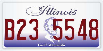 IL license plate B235548