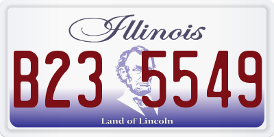 IL license plate B235549