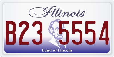 IL license plate B235554