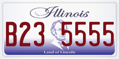 IL license plate B235555