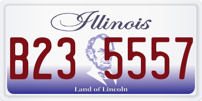 IL license plate B235557