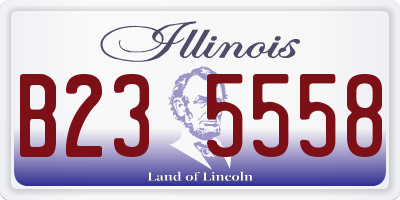 IL license plate B235558