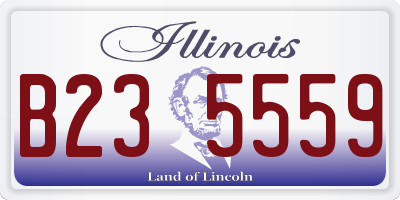 IL license plate B235559