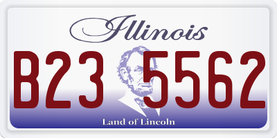 IL license plate B235562