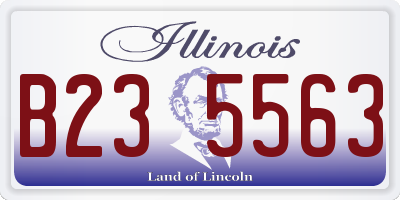 IL license plate B235563