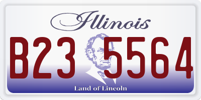 IL license plate B235564
